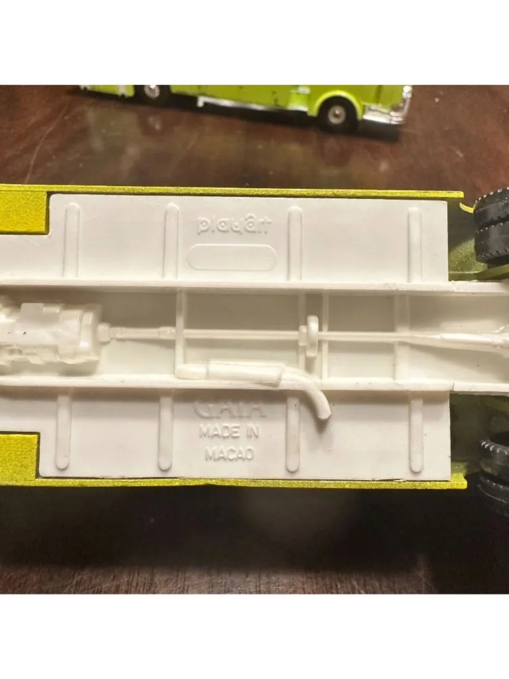 Two Playart GATA Die Cast Fire Engines Green & Yellow